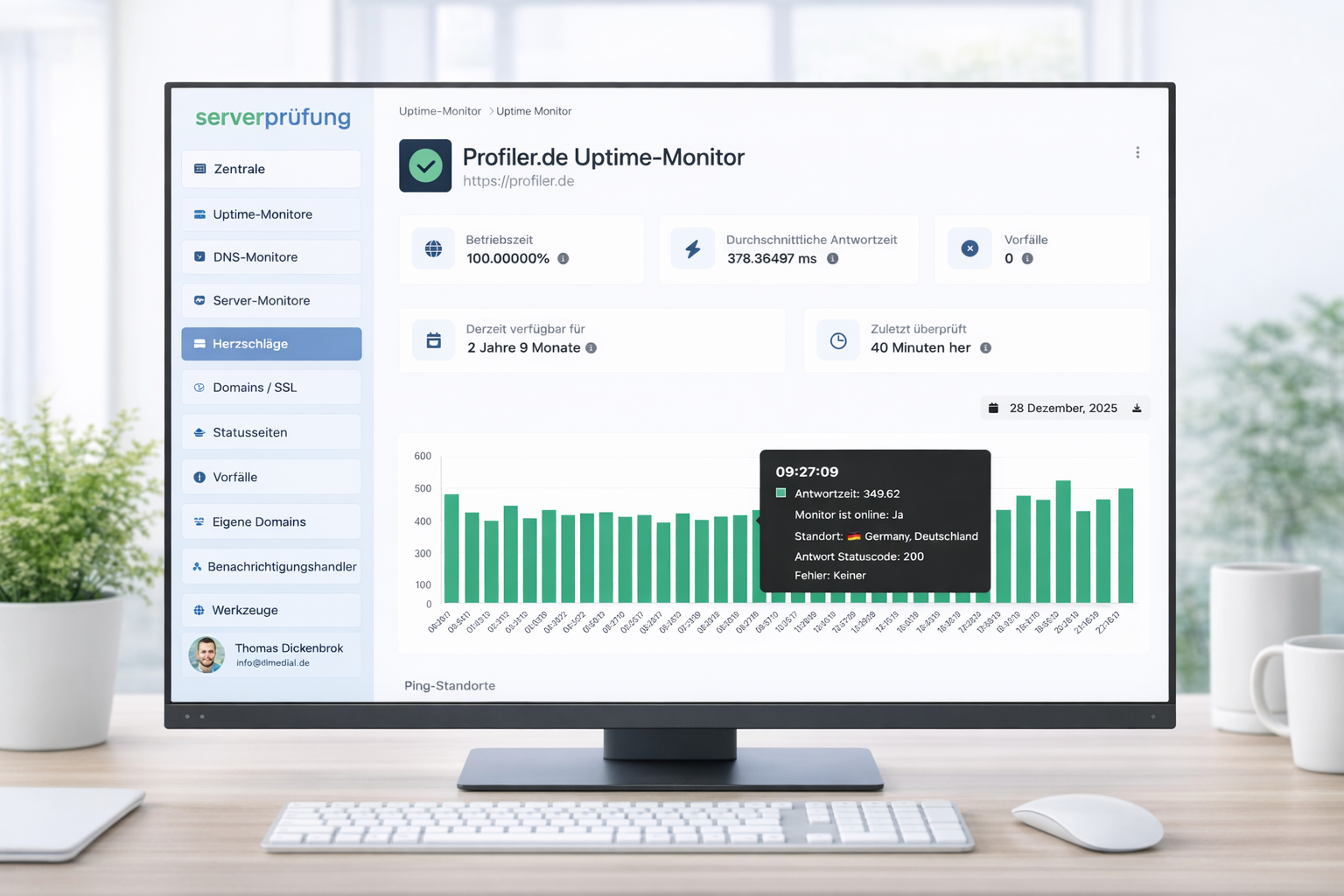 Serverprüfung Screenshot